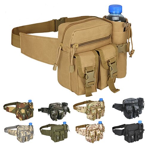 

Fanny Pack Waist Bag / Waist pack Military Tactical Backpack Breathable Wearable Multifunctional Durable Outdoor Military Nylon ACU Color CP Color Jungle camouflage