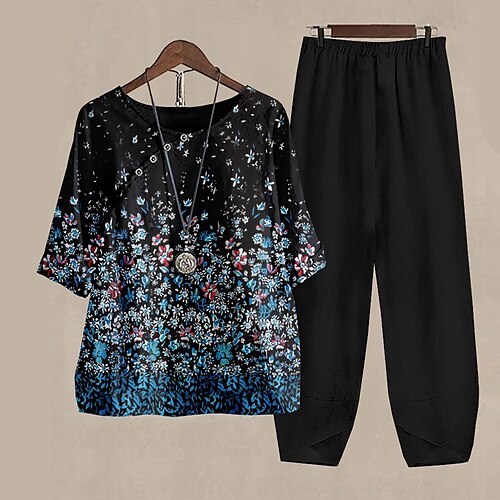 Damen Hemd Hosen-Sets Hosen Hose Basic Blau Purpur Casual Festtage Blumen Bedruckt Rundhalsausschnitt S M L XL 2XL
Damen Hemd Hosen-Sets Hosen Hose Basic Blau Purpur Casual Festtage Blumen Bedruckt Rundhalsausschnitt S M L XL 2XL