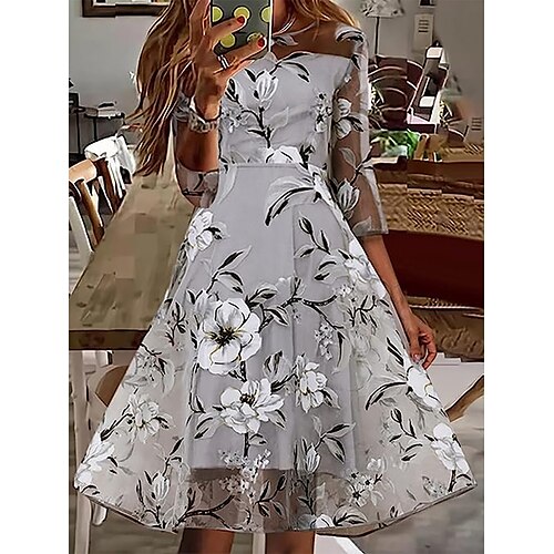Damen Lässiges Kleid A Linie Kleid Sommerkleid Blumen Gitter Bedruckt Rundhalsausschnitt Midikleid Modisch Strassenmode Outdoor Strasse 3/4 Ärmel Regular Fit Dunkelgray Sommer Frühling S M L XL XXL
Damen Lässiges Kleid A Linie Kleid Sommerkleid Blumen Gitter Bedruckt Rundhalsausschnitt Midikleid Modisch Strassenmode Outdoor Strasse 3/4 Ärmel Regular Fit Dunkelgray Sommer Frühling S M L XL XXL