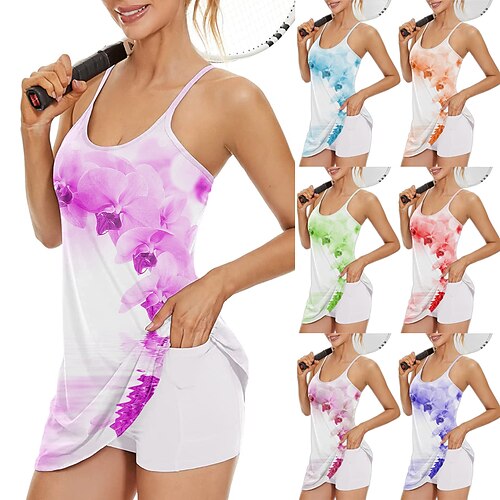 Mujer Vestido de tenis vestido de golf Transpirable Secado rápido Con bolsillos Sin Mangas Vestidos Traje de tenis Impreso Verano Tenis Golf Rutina de ejercicio
Mujer Vestido de tenis vestido de golf Transpirable Secado rápido Con bolsillos Sin Mangas Vestidos Traje de tenis Impreso Verano Tenis Golf Rutina de ejercicio