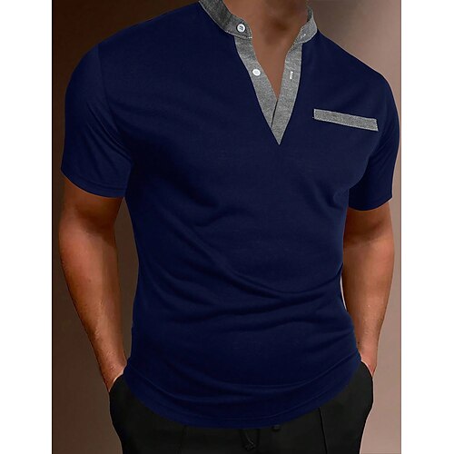 Homme POLO Tee Shirt Golf Casual Vacances Mao Manche Courte Mode basique Plein Classique Eté Standard Marine foncé POLO
Homme POLO Tee Shirt Golf Casual Vacances Mao Manche Courte Mode basique Plein Classique Eté Standard Marine foncé POLO