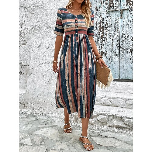 Damen Lässiges Kleid Sommerkleid Kleid drucken Streifen Taste Tasche Rundhalsausschnitt Midikleid Aktiv Modisch Outdoor Täglich Halbe Ärmel Regular Fit Blau Sommer Frühling S M L XL XXL
Damen Lässiges Kleid Sommerkleid Kleid drucken Streifen Taste Tasche Rundhalsausschnitt Midikleid Aktiv Modisch Outdoor Täglich Halbe Ärmel Regular Fit Blau Sommer Frühling S M L XL XXL