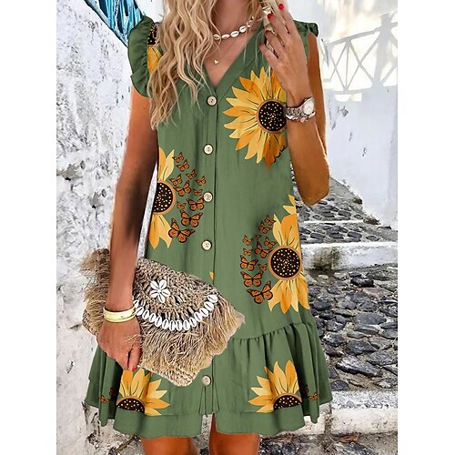 Tenue décontractée Robe d'été Robe imprimée Femme Floral Ruché Torsion Col V Actif Mode Extérieur Plein Air Manche Courte Ample Fuchsia Vert Eté Printemps S M L XL XXL
Tenue décontractée Robe d'été Robe imprimée Femme Floral Ruché Torsion Col V Actif Mode Extérieur Plein Air Manche Courte Ample Fuchsia Vert Eté Printemps S M L XL XXL