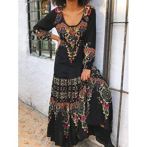 Tenue décontractée Robe ethnique Robe Évasée Femme Floral Tribal Imprimer Col en U Rétro Vintage Ethnique Extérieur Plein Air manche longue Ample Noir Vin Bleu Eté Printemps S M L XL XXL
Tenue décontractée Robe ethnique Robe Évasée Femme Floral Tribal Imprimer Col en U Rétro Vintage Ethnique Extérieur Plein Air manche longue Ample Noir Vin Bleu Eté Printemps S M L XL XXL