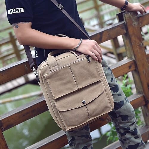 Men's Handbag Crossbody Bag Canvas Tote Bag Canvas Office Daily Zipper Black Khaki Coffee
Men's Handbag Crossbody Bag Canvas Tote Bag Canvas Office Daily Zipper Black Khaki Coffee