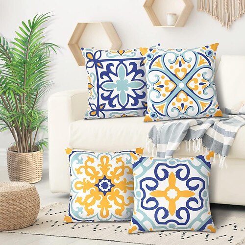 Funda de almohada de doble cara con mandala bohemio geométrico, funda de cojín cuadrada decorativa suave de 4 piezas, funda de almohada para dormitorio, sala de estar, sofá, silla
Funda de almohada de doble cara con mandala bohemio geométrico, funda de cojín cuadrada decorativa suave de 4 piezas, funda de almohada para dormitorio, sala de estar, sofá, silla