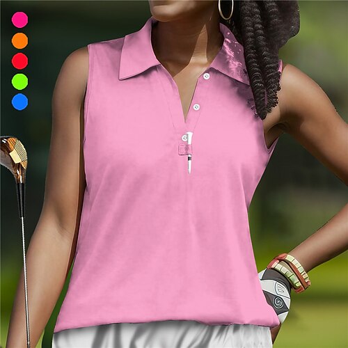 Women's Polo Shirt Golf Shirt Button Up Polo Breathable Quick Dry Moisture Wicking Sleeveless Golf Apparel Golf Clothes Regular Fit Solid Color Summer Tennis Golf Pickleball
Women's Polo Shirt Golf Shirt Button Up Polo Breathable Quick Dry Moisture Wicking Sleeveless Golf Apparel Golf Clothes Regular Fit Solid Color Summer Tennis Golf Pickleball