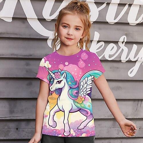 Fille T-shirt Manche Courte T-shirt Tee-shirts Graphic Bande dessinée Licorne 3D effet Actif Mode Le style mignon Polyester Extérieur Casual du quotidien Enfants Col ras du cou 3-12 ans Graphique
Fille T-shirt Manche Courte T-shirt Tee-shirts Graphic Bande dessinée Licorne 3D effet Actif Mode Le style mignon Polyester Extérieur Casual du quotidien Enfants Col ras du cou 3-12 ans Graphique