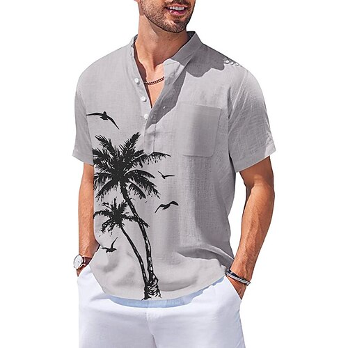 Herren Hemd leinenhemd Kokosnussbaum Grafik-Drucke Ständer Weiß Rosa Blau Khaki Grau Outdoor Strasse Kurzarm Bedruckt Bekleidung Leinen Modisch Strassenmode Designer Brautkleider schlicht
Herren Hemd leinenhemd Kokosnussbaum Grafik-Drucke Ständer Weiß Rosa Blau Khaki Grau Outdoor Strasse Kurzarm Bedruckt Bekleidung Leinen Modisch Strassenmode Designer Brautkleider schlicht