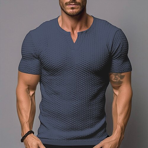 Herren T Shirt Waffel-Shirt T-Shirt Glatt V Ausschnitt Strasse Urlaub Kurze Ärmel Bekleidung Modisch Designer Basic
Herren T Shirt Waffel-Shirt T-Shirt Glatt V Ausschnitt Strasse Urlaub Kurze Ärmel Bekleidung Modisch Designer Basic
