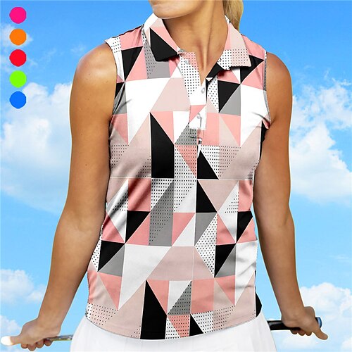 Mujer Camisas de polo Camiseta de golf Polo con botones Transpirable Secado rápido Dispersor de humedad Sin Mangas Ropa de golf ropa de golf Ajuste regular Geometría Verano Tenis Golf pepinillo
Mujer Camisas de polo Camiseta de golf Polo con botones Transpirable Secado rápido Dispersor de humedad Sin Mangas Ropa de golf ropa de golf Ajuste regular Geometría Verano Tenis Golf pepinillo