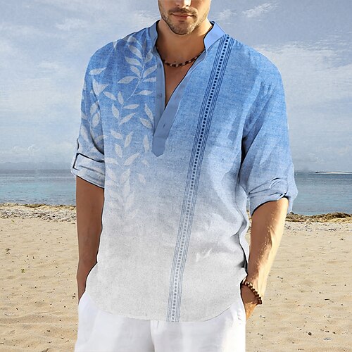 Men's Shirt Linen Shirt Graphic Prints Starfish Stand Collar Pink Blue Purple Green Gray Outdoor Street Long Sleeve Print Clothing Apparel Linen Fashion Streetwear Designer Casual
Men's Shirt Linen Shirt Graphic Prints Starfish Stand Collar Pink Blue Purple Green Gray Outdoor Street Long Sleeve Print Clothing Apparel Linen Fashion Streetwear Designer Casual