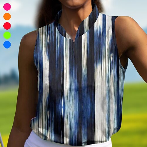 Mulheres Camisa polo de caminhada Camisa de golfe Respirável Secagem Rápida Pavio Humido Sem Manga Vestuário de golfe Roupas de golfe Normal Zíper Colarinho Alto Estampado Verão Tênis Golfe Pickleball
Mulheres Camisa polo de caminhada Camisa de golfe Respirável Secagem Rápida Pavio Humido Sem Manga Vestuário de golfe Roupas de golfe Normal Zíper Colarinho Alto Estampado Verão Tênis Golfe Pickleball