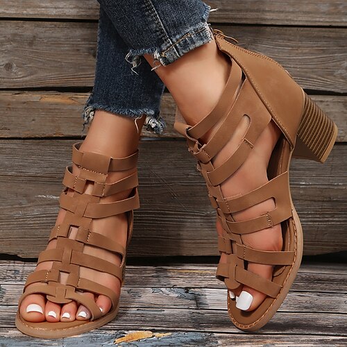Femme Sandales Sandales à talons Sandales Bottes Bottes d'été Talons à bride à la cheville Bureau du quotidien Soirée Eté Talon Bottier Bout ouvert Mode Rétro Vintage Classique Faux Cuir Fermeture
Femme Sandales Sandales à talons Sandales Bottes Bottes d'été Talons à bride à la cheville Bureau du quotidien Soirée Eté Talon Bottier Bout ouvert Mode Rétro Vintage Classique Faux Cuir Fermeture