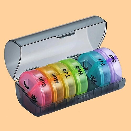 1 conjunto/7 peças mini organizador semanal de pílulas, subpacote portátil de 14 células à prova de umidade para viagens de caixas de pílulas de plástico
1 conjunto/7 peças mini organizador semanal de pílulas, subpacote portátil de 14 células à prova de umidade para viagens de caixas de pílulas de plástico
