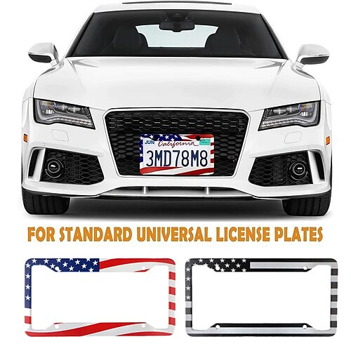 1 Stück Nummernschildrahmen mit USA-Flagge, 4 Löcher, schwarz, patriotisch, robustes Aluminium, personalisierte Auto-Tag-Halter-Abdeckung für vordere Stoßstange/LKW/SUV-Schraubenkappen
1 Stück Nummernschildrahmen mit USA-Flagge, 4 Löcher, schwarz, patriotisch, robustes Aluminium, personalisierte Auto-Tag-Halter-Abdeckung für vordere Stoßstange/LKW/SUV-Schraubenkappen