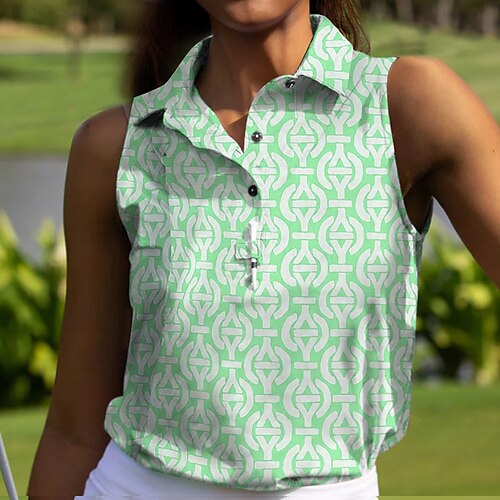 Mulheres Camisa polo de caminhada Camisa de golfe Pólo de botões Respirável Secagem Rápida Pavio Humido Sem Manga Vestuário de golfe Roupas de golfe Normal Estampado Verão Tênis Golfe Pickleball
Mulheres Camisa polo de caminhada Camisa de golfe Pólo de botões Respirável Secagem Rápida Pavio Humido Sem Manga Vestuário de golfe Roupas de golfe Normal Estampado Verão Tênis Golfe Pickleball