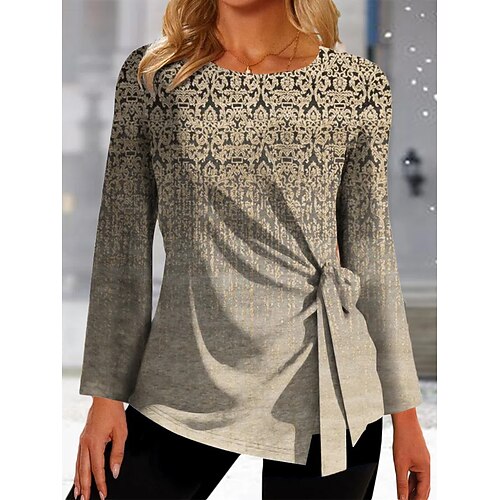 Women's Shirt Blouse Red Blue Purple Graphic Lace up Print Long Sleeve Casual Vintage Fashion Daily Round Neck Regular Fit Fall & Winter
Women's Shirt Blouse Red Blue Purple Graphic Lace up Print Long Sleeve Casual Vintage Fashion Daily Round Neck Regular Fit Fall & Winter
