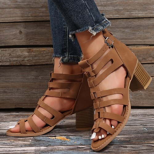 Damen Sandalen Absatzsandalen Sandalen Stiefel Sommerstiefel Fersen mit Knöchelriemen B¨¹ro Täglich Klub Sommer Blockabsatz Offene Spitze Modisch Vintage Klassisch Kunstleder Reißverschluss Feste
Damen Sandalen Absatzsandalen Sandalen Stiefel Sommerstiefel Fersen mit Knöchelriemen B¨¹ro Täglich Klub Sommer Blockabsatz Offene Spitze Modisch Vintage Klassisch Kunstleder Reißverschluss Feste