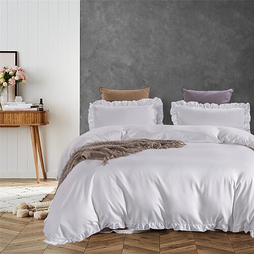 Plain Matte and Thickened Ruffle Edge Three Piece Set of European and American Bedding
Plain Matte and Thickened Ruffle Edge Three Piece Set of European and American Bedding