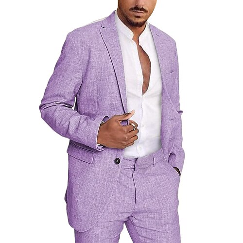 Branco Prateado Rosa Masculino Linho ternos de linho Conjunto de 2 peças Cor Sólida Moderno Comum 2 Botões 2023
Branco Prateado Rosa Masculino Linho ternos de linho Conjunto de 2 peças Cor Sólida Moderno Comum 2 Botões 2023