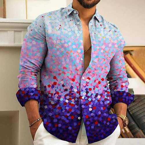 Homens Camisa Social camisa de linho Gradiente Estampas Abstratas Geometria Aberto para a Lateral Rosa Roxo Ao ar livre Rua Manga Longa Imprimir Roupa Linho Moda Roupa de rua Designer Casual
Homens Camisa Social camisa de linho Gradiente Estampas Abstratas Geometria Aberto para a Lateral Rosa Roxo Ao ar livre Rua Manga Longa Imprimir Roupa Linho Moda Roupa de rua Designer Casual