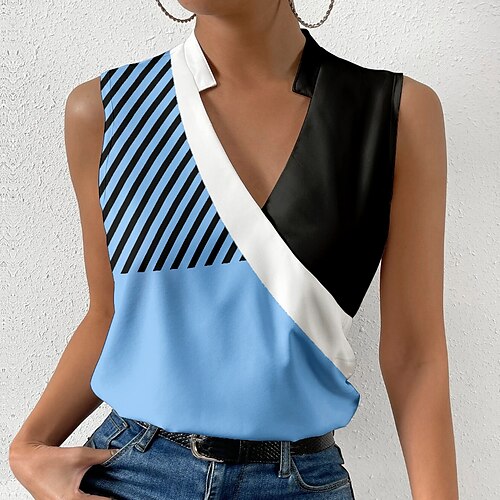 Damen Tank Top Rosa Blau Purpur Farbblock Gestreift Bedruckt Ärmellos Casual Basic V Ausschnitt Standard S
Damen Tank Top Rosa Blau Purpur Farbblock Gestreift Bedruckt Ärmellos Casual Basic V Ausschnitt Standard S