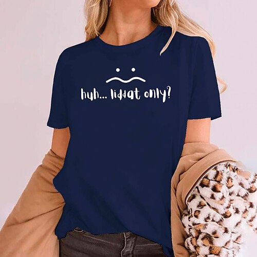 Mulheres Camiseta Preto Branco Rosa Letra Imprimir Manga Curta Diário Final de semana Básico Decote Redondo Padrão Algodão Pintura S
Mulheres Camiseta Preto Branco Rosa Letra Imprimir Manga Curta Diário Final de semana Básico Decote Redondo Padrão Algodão Pintura S