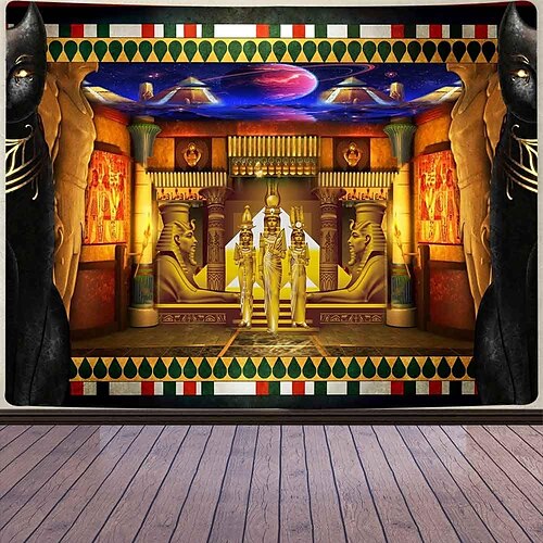 

Egyptian Pyramid Sphinx Hanging Tapestry Wall Art Large Tapestry Mural Decor Photograph Backdrop Blanket Curtain Home Bedroom Living Room Decoration