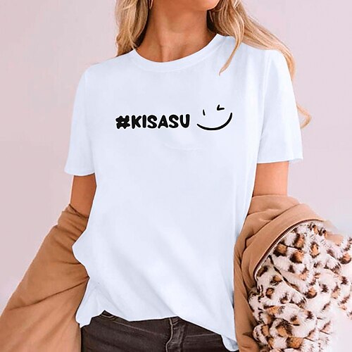 Damen T Shirt Schwarz Weiß Rosa Buchstabe Bedruckt Kurzarm Täglich Wochenende Basic Rundhalsausschnitt Standard Baumwolle Farbe S
Damen T Shirt Schwarz Weiß Rosa Buchstabe Bedruckt Kurzarm Täglich Wochenende Basic Rundhalsausschnitt Standard Baumwolle Farbe S