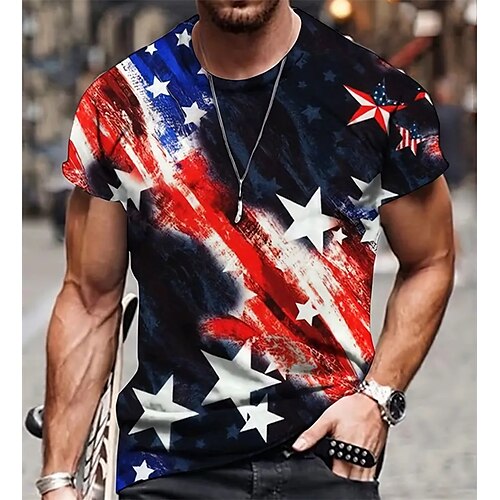 Men's T shirt Tee Graphic Independence Day National Flag Crew Neck Clothing Apparel 3D Print Outdoor Daily Short Sleeve Print Fashion Designer Vintage
Men's T shirt Tee Graphic Independence Day National Flag Crew Neck Clothing Apparel 3D Print Outdoor Daily Short Sleeve Print Fashion Designer Vintage