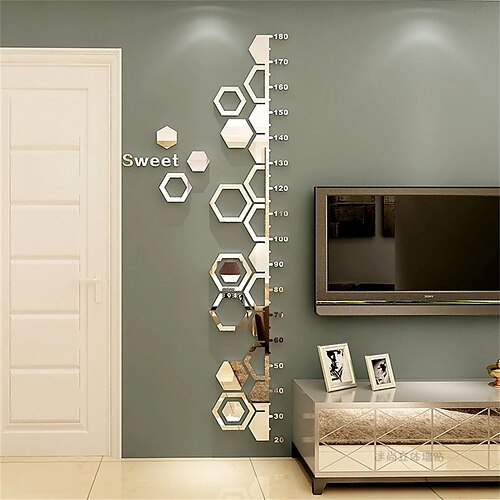 1 conjunto hexágono acrílico espelho altura medida adesivo de parede para quartos de crianças gráfico de crescimento gráfico de quarto de berçário decoração de parede espelho papel de parede
1 conjunto hexágono acrílico espelho altura medida adesivo de parede para quartos de crianças gráfico de crescimento gráfico de quarto de berçário decoração de parede espelho papel de parede