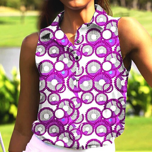 Women's Polo Shirt Golf Shirt Button Up Polo Breathable Quick Dry Moisture Wicking Sleeveless Golf Apparel Golf Clothes Regular Fit Printed Summer Tennis Golf Pickleball
Women's Polo Shirt Golf Shirt Button Up Polo Breathable Quick Dry Moisture Wicking Sleeveless Golf Apparel Golf Clothes Regular Fit Printed Summer Tennis Golf Pickleball