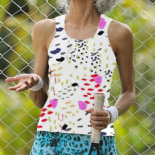 Femme Chemise de tennis Débardeur Tennis Respirable Séchage rapide Doux Sans Manches Top Standard Tache Eté Printemps Tennis Le golf Badminton
Femme Chemise de tennis Débardeur Tennis Respirable Séchage rapide Doux Sans Manches Top Standard Tache Eté Printemps Tennis Le golf Badminton