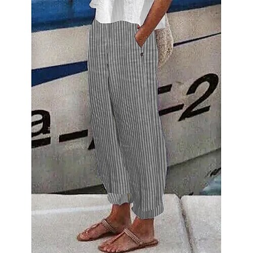 Femme Droite Gris foncé Bleu œuf de mer Blanc / Blanc Classique Casual Quotidien Bureau Casual Quotidien Toute la longueur Confortable Rayé S M L XL XXL
Femme Droite Gris foncé Bleu œuf de mer Blanc / Blanc Classique Casual Quotidien Bureau Casual Quotidien Toute la longueur Confortable Rayé S M L XL XXL