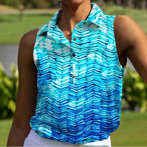 Women's Polo Shirt Golf Shirt Button Up Polo Breathable Quick Dry Moisture Wicking Sleeveless Golf Apparel Golf Clothes Regular Fit Stripes Summer Tennis Golf Pickleball
Women's Polo Shirt Golf Shirt Button Up Polo Breathable Quick Dry Moisture Wicking Sleeveless Golf Apparel Golf Clothes Regular Fit Stripes Summer Tennis Golf Pickleball