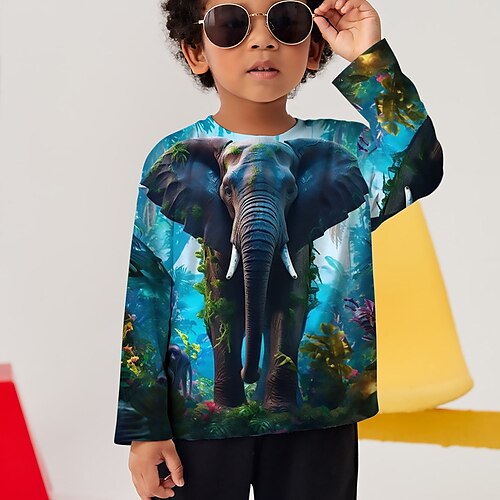 Jungen T-Shirt Langarm T-Shirt Graphic Tier Elefant 3D-Druck Sport Modisch Strassenmode Polyester Outdoor Casual Täglich kinderkleidung Rundhalsausschnitt 3-12 Jahre 3D-gedruckte Grafik Regular Fit
Jungen T-Shirt Langarm T-Shirt Graphic Tier Elefant 3D-Druck Sport Modisch Strassenmode Polyester Outdoor Casual Täglich kinderkleidung Rundhalsausschnitt 3-12 Jahre 3D-gedruckte Grafik Regular Fit