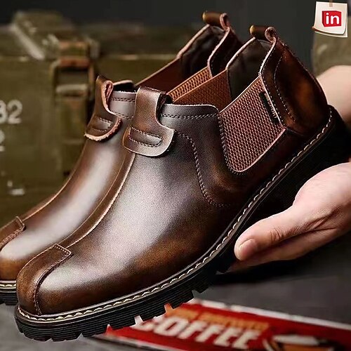 Homens Botas Mocassins e Slip-Ons Botas de sapato de segurança Sapatos Confortáveis Vintage Clássico Casual Ao ar livre Diário Aventura Caminhada Couro Respirável M908-Preto 168-Preto 908-marrom
Homens Botas Mocassins e Slip-Ons Botas de sapato de segurança Sapatos Confortáveis Vintage Clássico Casual Ao ar livre Diário Aventura Caminhada Couro Respirável M908-Preto 168-Preto 908-marrom