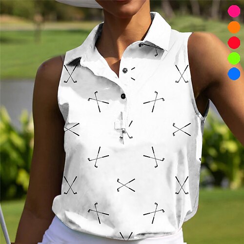 Dame POLO Trøje golf tøj golftøj Åndbart Hurtigtørrende Letvægt Uden ærmer T-shirt Toppe Geometri Trykt Sommer Tennis Golf Pickleball
Dame POLO Trøje golf tøj golftøj Åndbart Hurtigtørrende Letvægt Uden ærmer T-shirt Toppe Geometri Trykt Sommer Tennis Golf Pickleball