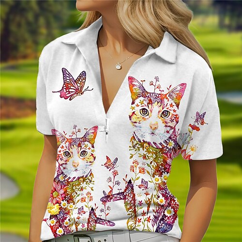Women's Polo Shirt Golf Shirt Breathable Quick Dry Moisture Wicking Short Sleeve Golf Apparel Golf Clothes Regular Fit V Neck Floral Summer Tennis Golf Pickleball
Women's Polo Shirt Golf Shirt Breathable Quick Dry Moisture Wicking Short Sleeve Golf Apparel Golf Clothes Regular Fit V Neck Floral Summer Tennis Golf Pickleball
