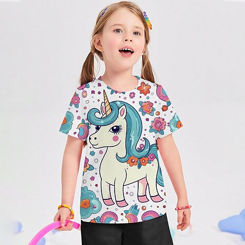 Fille T-shirt Manche Courte T-shirt Tee-shirts Graphic Bande dessinée Licorne 3D effet Actif Mode Le style mignon Polyester Extérieur Casual du quotidien Enfants Col ras du cou 3-12 ans Graphique
Fille T-shirt Manche Courte T-shirt Tee-shirts Graphic Bande dessinée Licorne 3D effet Actif Mode Le style mignon Polyester Extérieur Casual du quotidien Enfants Col ras du cou 3-12 ans Graphique