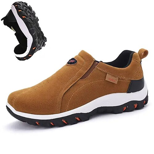

Men's Loafers & Slip-Ons Plus Size Slip-on Sneakers Hiking Walking Vintage Classic Casual Outdoor Canvas Breathable Loafer Dark Grey Black Yellow Slogan Summer
