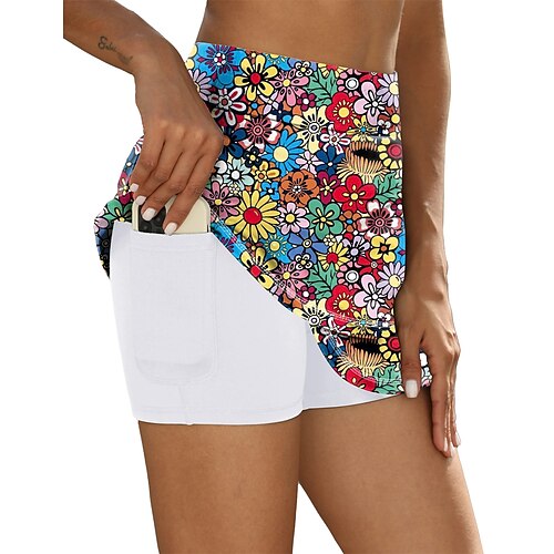 Femme Jupe de tennis Jupe de golf Respirable Séchage rapide Evacuation de l'humidité Jupes Vêtements de tennis Poches latérales 2 en 1 Drapeau Floral Imprimé Eté Tennis Le golf Pickleball
Femme Jupe de tennis Jupe de golf Respirable Séchage rapide Evacuation de l'humidité Jupes Vêtements de tennis Poches latérales 2 en 1 Drapeau Floral Imprimé Eté Tennis Le golf Pickleball