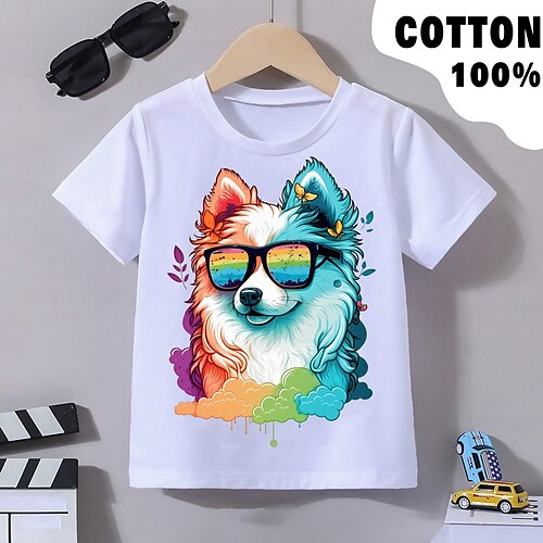 Boys T shirt Short Sleeve T shirt Tee Graphic Animal Dog 3D Print Active Sports Fashion 100% Cotton Outdoor Casual Daily Kids Crewneck 3-12 Years 3D Printed Graphic Regular Fit Shirt
Boys T shirt Short Sleeve T shirt Tee Graphic Animal Dog 3D Print Active Sports Fashion 100% Cotton Outdoor Casual Daily Kids Crewneck 3-12 Years 3D Printed Graphic Regular Fit Shirt