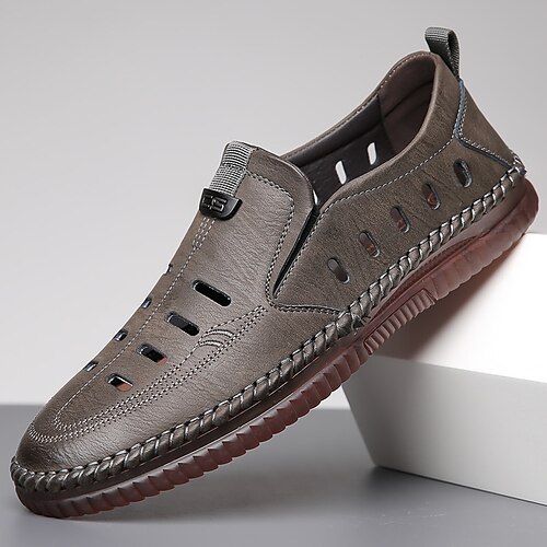 Homme Mocassins et Slip On Chaussures décontractées pour hommes Chaussures en cuir Sandales en cuir Décontractées Plage Extérieur Intérieur du quotidien Marche Cuir Respirable Noir Kaki Eté
Homme Mocassins et Slip On Chaussures décontractées pour hommes Chaussures en cuir Sandales en cuir Décontractées Plage Extérieur Intérieur du quotidien Marche Cuir Respirable Noir Kaki Eté