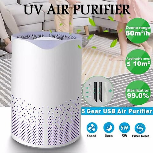 New UV Air Purifier Filter Portable USB Air Cleaner Fresh Ozone Home Bedroom Eliminate Allergens Smoke Dust Formaldehyde Pollen Smoke and Pet Dander Purifiers for Home Office Room Low Noise
New UV Air Purifier Filter Portable USB Air Cleaner Fresh Ozone Home Bedroom Eliminate Allergens Smoke Dust Formaldehyde Pollen Smoke and Pet Dander Purifiers for Home Office Room Low Noise