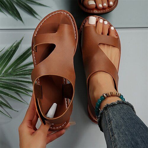 Mulheres Sandálias Tamanhos Grandes Diário Sem Salto Minimalismo Couro Sintético Velcro Castanho Escuro Preto
Mulheres Sandálias Tamanhos Grandes Diário Sem Salto Minimalismo Couro Sintético Velcro Castanho Escuro Preto