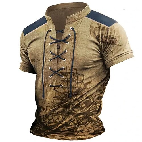 Herren T Shirt Henley Shirt Graphic Schiff Ständer Bekleidung 3D-Druck Täglich Sport Kurzarm mit Schnürung Bedruckt Modisch Designer Vintage
Herren T Shirt Henley Shirt Graphic Schiff Ständer Bekleidung 3D-Druck Täglich Sport Kurzarm mit Schnürung Bedruckt Modisch Designer Vintage