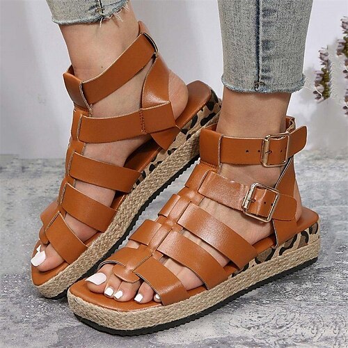 Mujer Sandalias Playa de Boho Bohemia Sandalias con Cuña Sandalias de plataforma Exterior Playa Tacón Cuña Sensual Clásico Casual Zapatos de Paseo Cuero de Cerdo Hebilla Leopardo Negro Color Caquí
Mujer Sandalias Playa de Boho Bohemia Sandalias con Cuña Sandalias de plataforma Exterior Playa Tacón Cuña Sensual Clásico Casual Zapatos de Paseo Cuero de Cerdo Hebilla Leopardo Negro Color Caquí