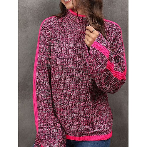 Women's Pullover Sweater Jumper Jumper Ribbed Knit Patchwork Color Block Turtleneck Stylish Casual Outdoor Daily Spring Fall Yellow Fuchsia S M L
Women's Pullover Sweater Jumper Jumper Ribbed Knit Patchwork Color Block Turtleneck Stylish Casual Outdoor Daily Spring Fall Yellow Fuchsia S M L